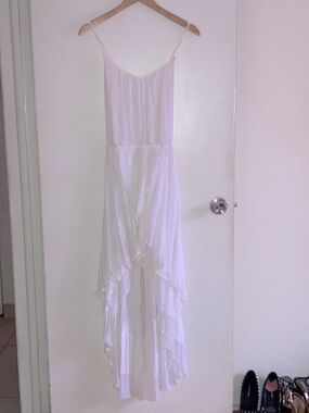 🌟GUESS MARCIANO🌟Sheer Flouncy High-Low Dress